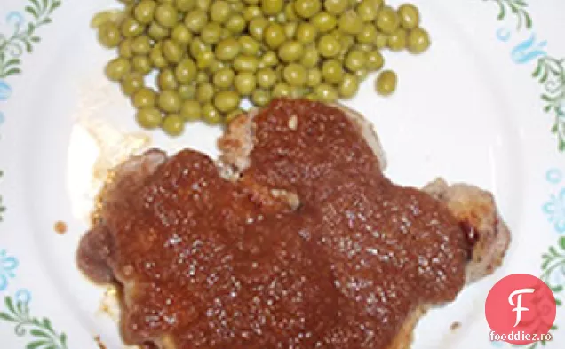 Cotlet de porc cu sos de pere