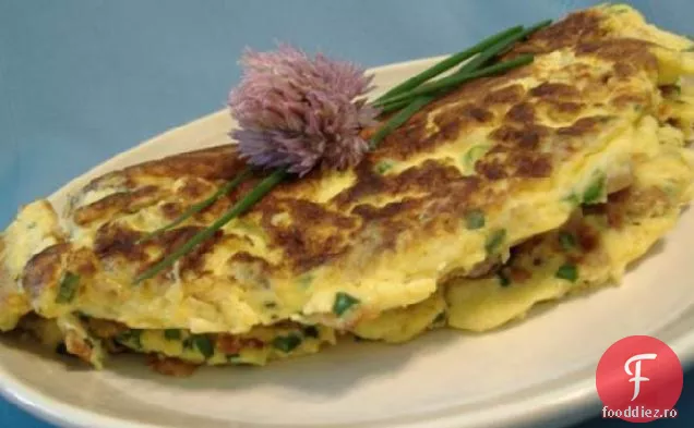 Flaeskeaeggekage (Daneză Bacon & Ou Clătită / Omletă)