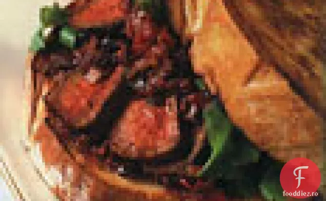 Friptură în stil Texas pe pâine prăjită