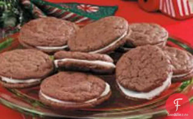 Biscuiți Cu Cremă De Ciocolată-Mentă