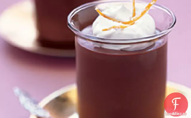 Vase de ciocolata-portocala de Cr cca cu coaja de portocala confiata