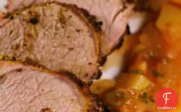 Cotlete de filet de porc la grătar cu glazură de arțar Chili
