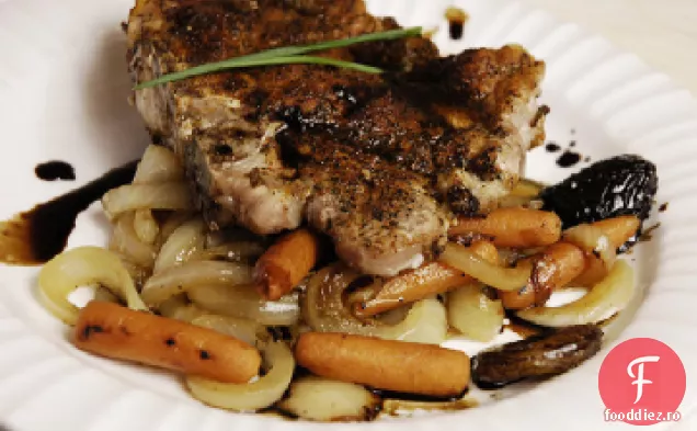Cotlet de porc condimentat la grătar sau fript
