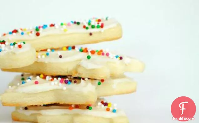 Biscuiți Tăiați Cu Smântână Cu Glazură De Brânză Cremă