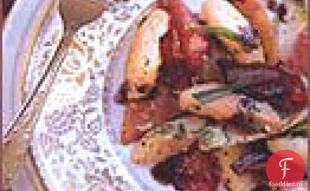 Salată caldă de fructe de iarnă, andive și Pancetta