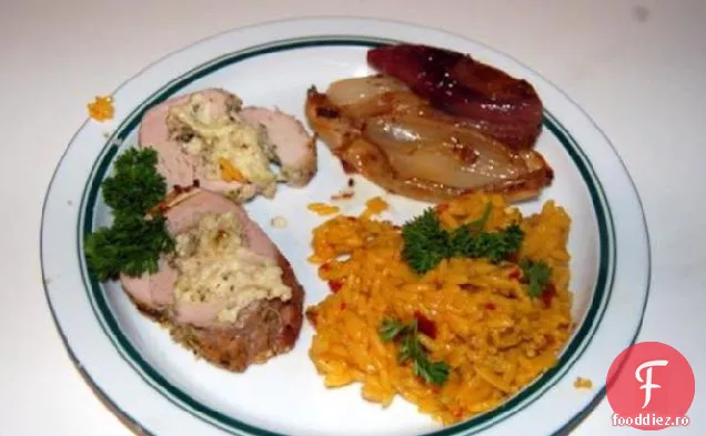 Filet De Porc Umplut Cu Pesto De Lime De Coriandru