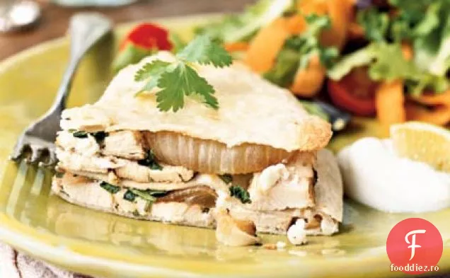 Quesadilla cu brânză de pui și capră