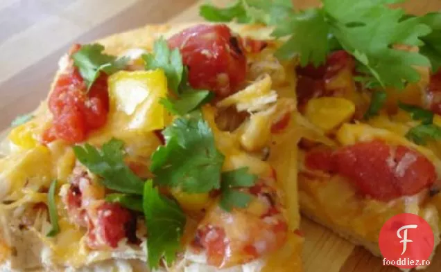 Pizza Mexicană De Pui Cu Crustă De Făină De Porumb