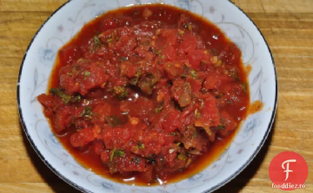 Salsa de ardei și roșii prăjite