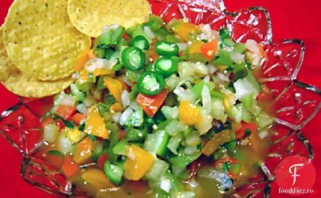 Salsa De Roșii Verzi Cu Usturoi Prăjit