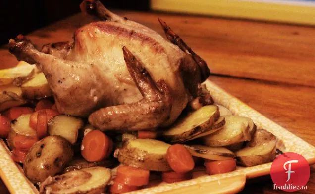 Găini de vânat Cornish prăjite cu arțar