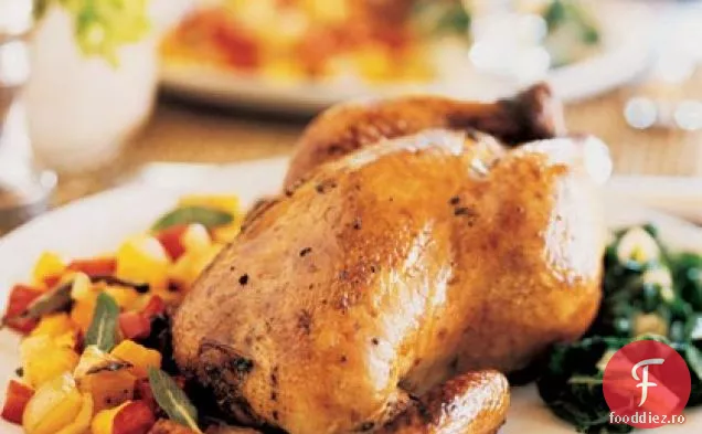 Găini prăjite cu Hash de legume aurii