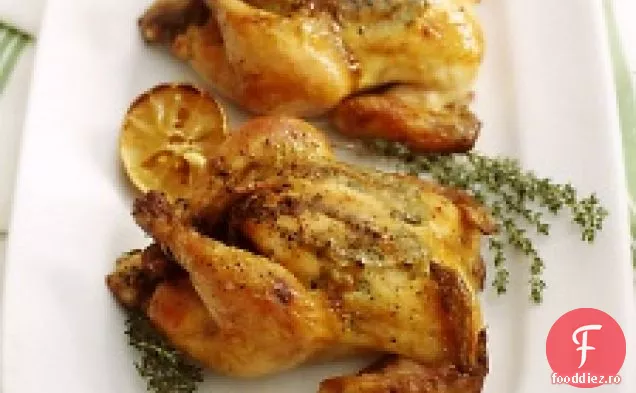 Găini Cornish Cu Lămâie Și Ierburi