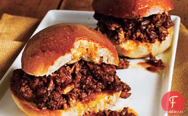 Carne de vită și ciuperci Sloppy Joes