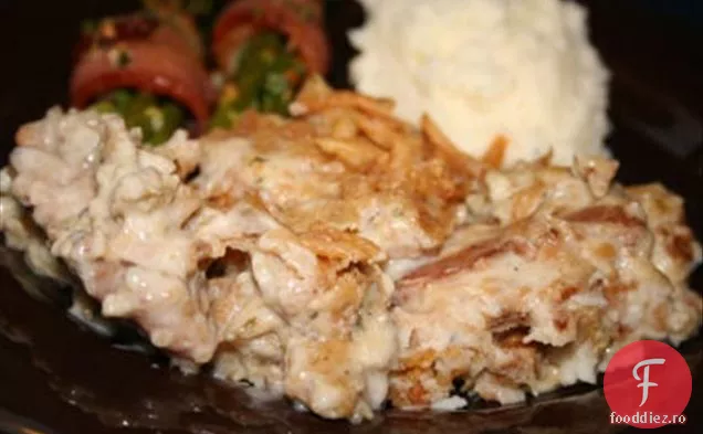 Cotlet De Porc Cu Umplutură De Ciuperci Sărate