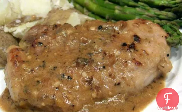 Cotlet De Porc Cu Sos De Lămâie-Cimbru