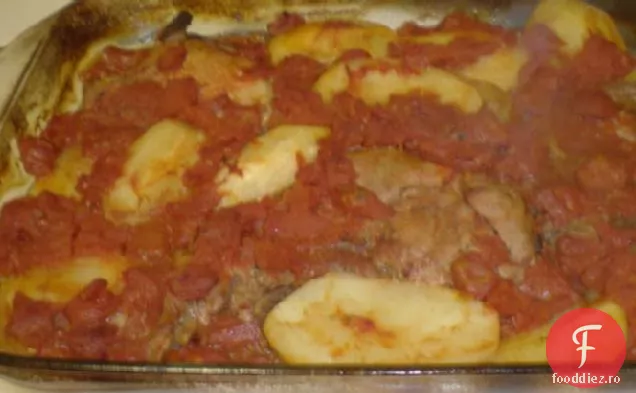 Caserola de cotlet de porc a mamei