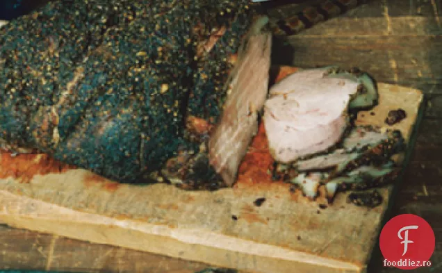 Porc prăjit cu boabe de piper cu sos de tigaie vermut