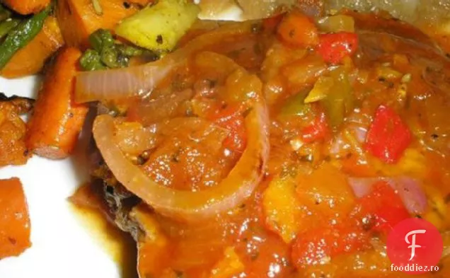 Cotlete de porc la cuptor cu salsa cochetă-cu o întorsătură !