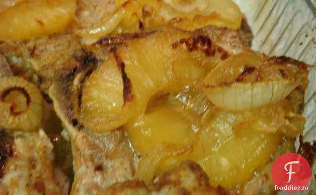 Cotlet De Porc Afumat Cu Ananas