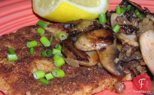 Scallopine De Porc Pâine Cu Sos De Ciuperci