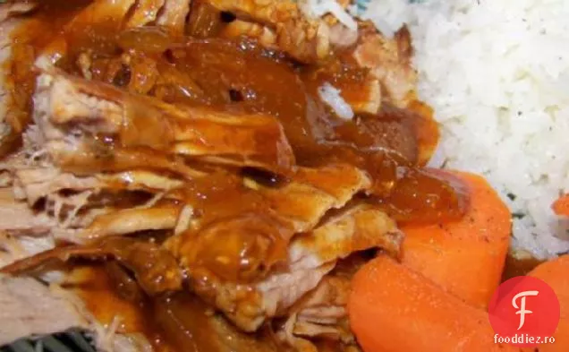Nu ar putea fi mai ușor muschiulet de porc BBQ (Oală Crock)