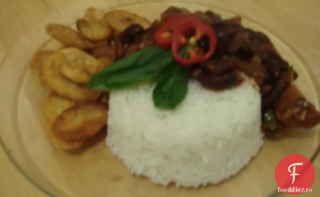 Orez și legume fasole platou masă (Vegetarian)
