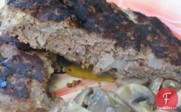 Cheeseburgeri Umpluți Cu Ciuperci