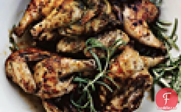 Poussins Cu Ierburi La Grătar