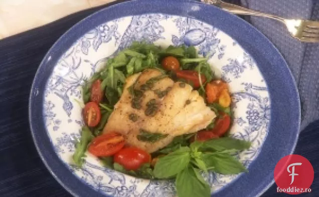 Cat Cora ' s Red Snapper cu Pepitas, capere, roșii Cherry și