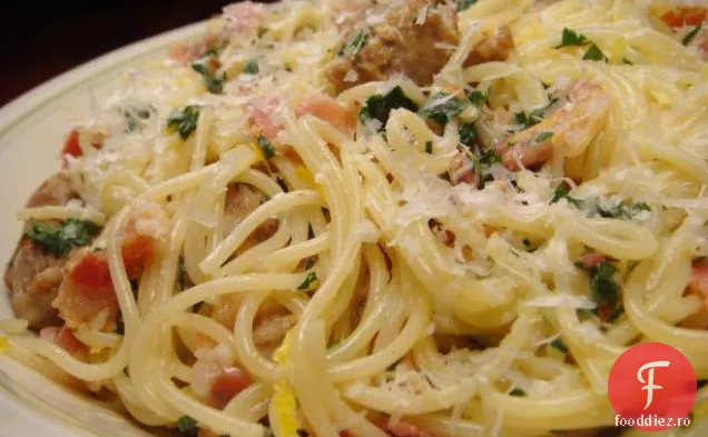 Cârnați Carbonara