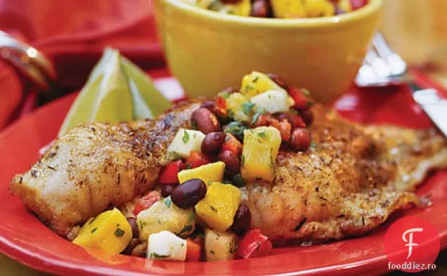 Somn Din Caraibe Cu Mango-Salsa De Fasole Neagră