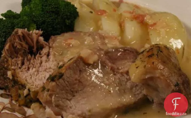 Friptură de porc beată și sos
