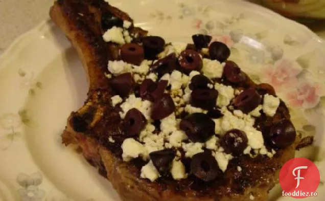 Grecian Skillet Rib Eyes