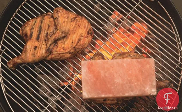 Pui La Grătar Din Cărămidă De Sare