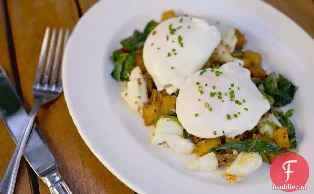 Jumbo Forfetare Crab Hash Cu Ouă Pocate