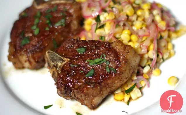 Spice frecat cotlet de miel cu salata de porumb