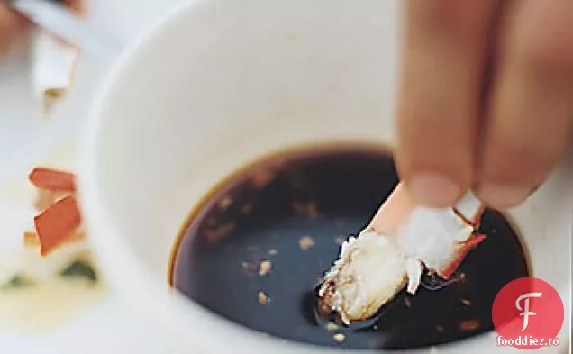 Crabi albastri aburiti cu sos de ghimbir negru