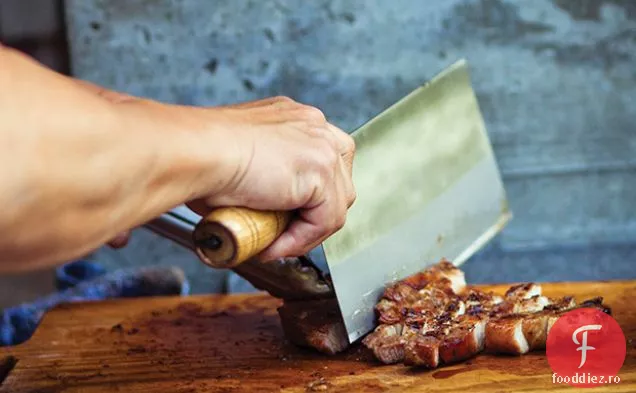 Cotlet de porc la grătar cu marinată dulce de lămâie