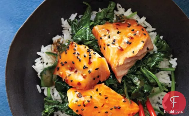 Asiatice castron de somon cu var burniță