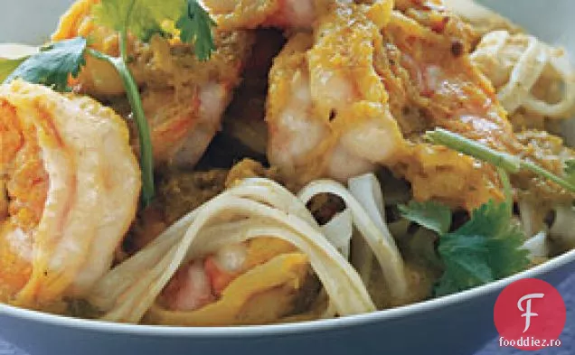 Creveți Curry verde cu tăiței