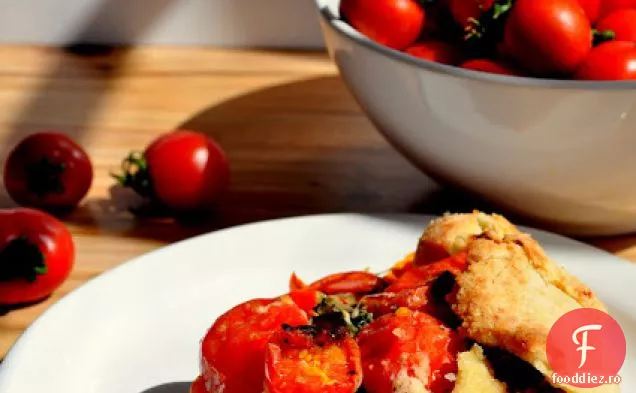 Plăcintă Cu Roșii Cherry Și Kale