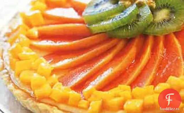 Tarta cu Cheesecake cu fructe tropicale