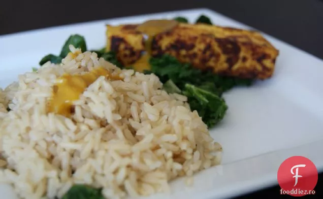 Grătar Tofu, Kale Și Orez Brun