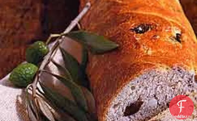 Pâine franceză cu măsline Kalamata și cimbru
