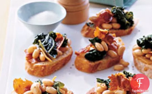 Kale, Fasole Albă Și Prosciutto Crostini