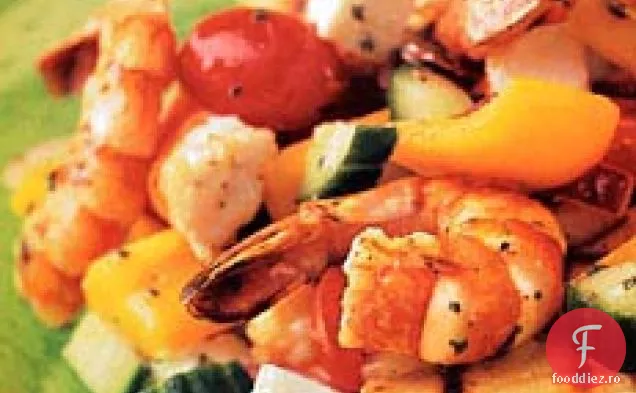 Salată Grecească De Creveți La Grătar