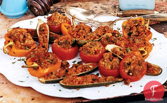 Legume umplute cu vinete și Bulgur