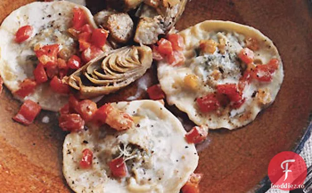 Ravioli de anghinare cu roșii