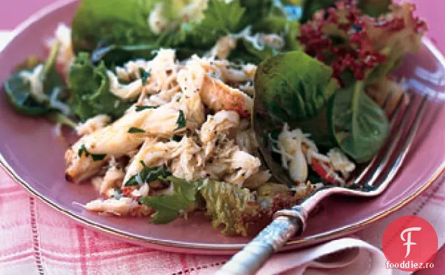 Salată de crab Lemony cu verdeață pentru copii